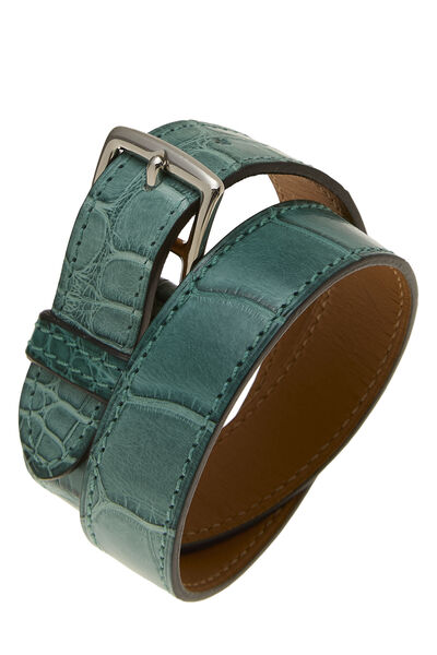 Green Alligator Etriviere Bracelet