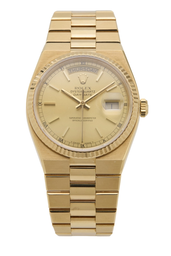 18K Gold Oyster Quartz Day-Date President 19018 36mm, , large image number 0