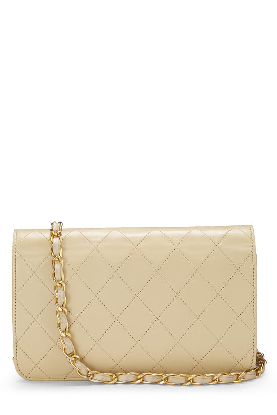 Beige Quilted Lambskin Full Flap Mini, , large image number 4