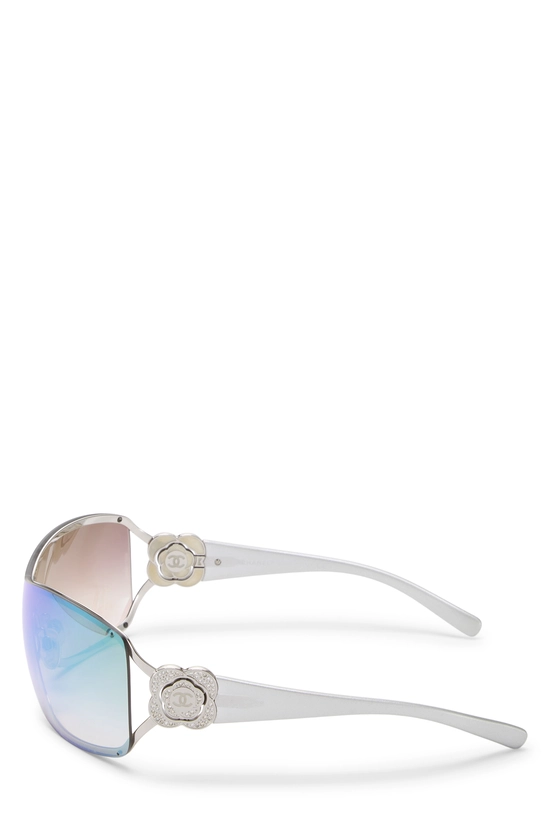 Silver Acetate Camellia Shield Sunglasses 4164-B, , large image number 2