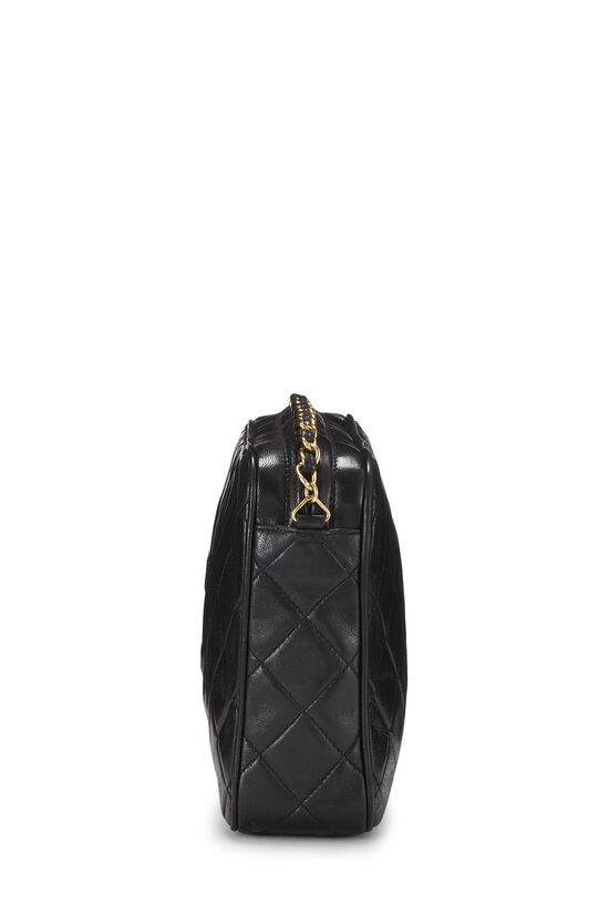 Authentic Chanel Lambskin Black Shoulder Bag
