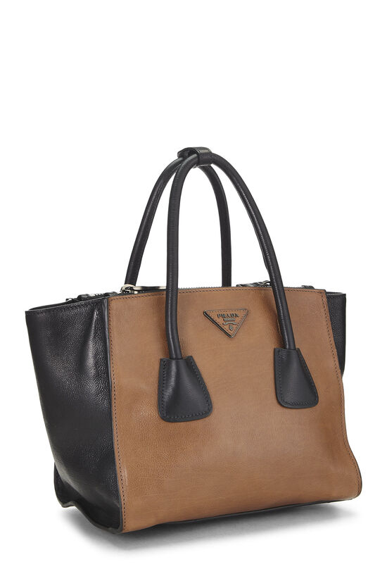 Black & Brown Calfskin Trapeze Tote, , large image number 1