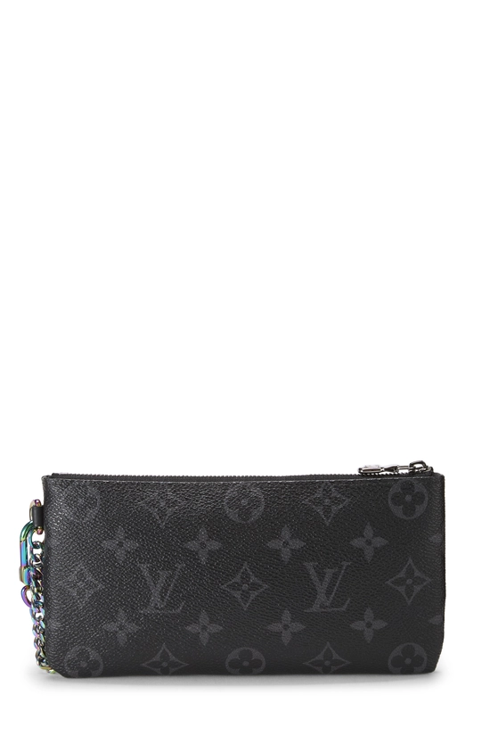 LOUIS VUITTON × FRAGMENT USB POACH Pre-Owned Fragment x Louis Vuitton Flash Black Monogram Eclipse