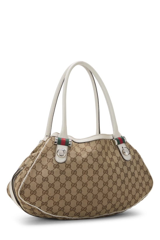 White Original GG Canvas Matchball Abbey Tote Large, , large image number 1