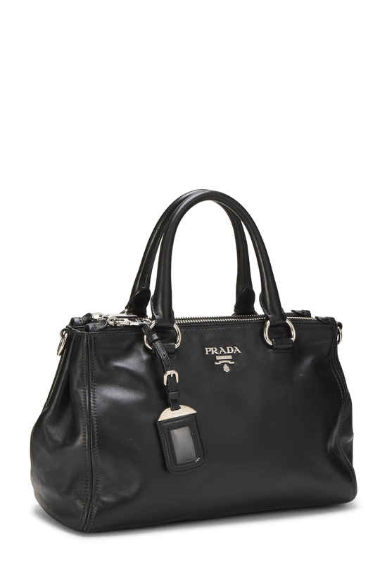 Black Calfskin Double Zip Handbag Medium, , large image number 1