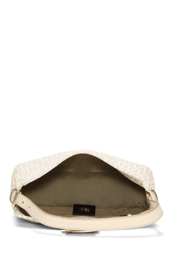 White Zucca Coated Canvas Shoulder Bag, , large image number 5