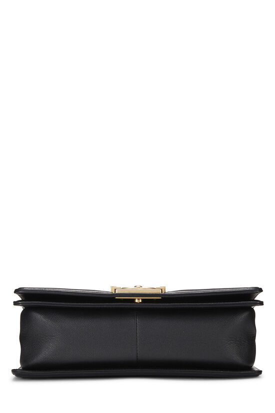 Chanel Black Quilted Calfskin New Medium Boy Bag Ruthenium Hardware, 2017-2018 (Very Good)