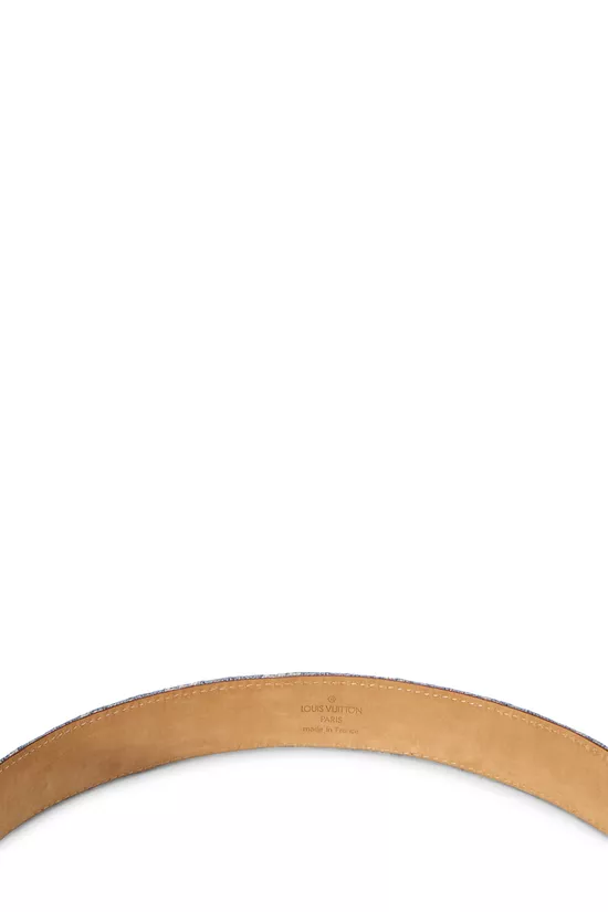 Blue Monogram Denim Belt 80, , large image number 3