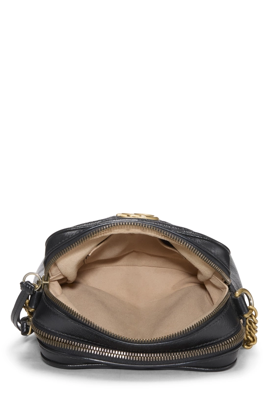 Black Leather GG Marmont Double Zip Crossbody Bag Small, , large image number 5