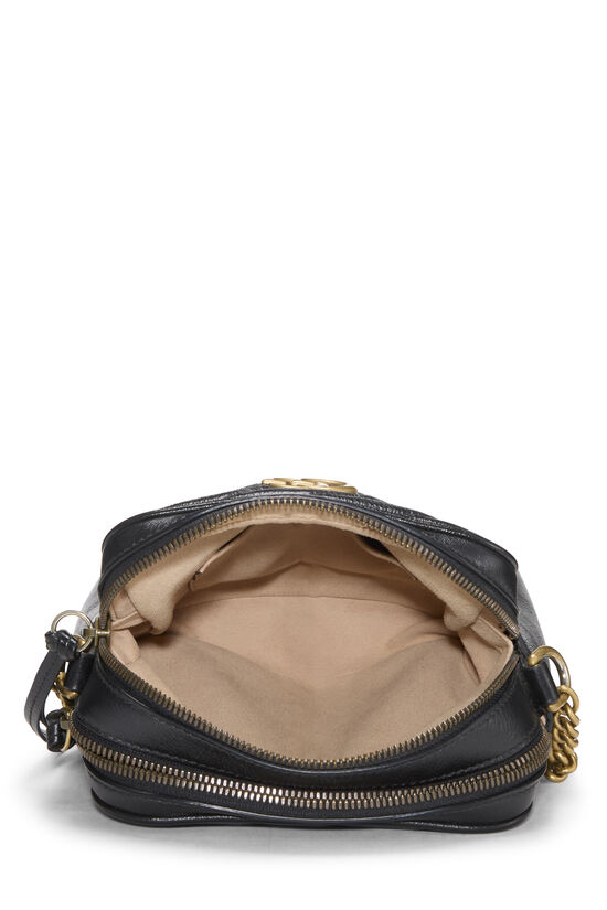 Black Leather GG Marmont Double Zip Crossbody Bag Small, , large image number 5