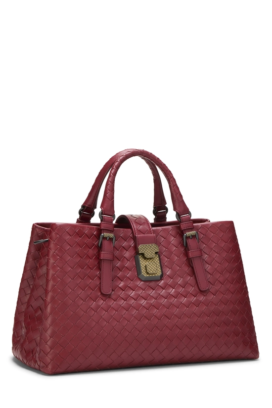 Red Intrecciato Roma Tote Small, , large image number 1