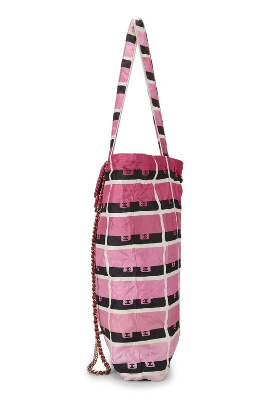 Pink Nylon Foldable Tote, , large image number 2
