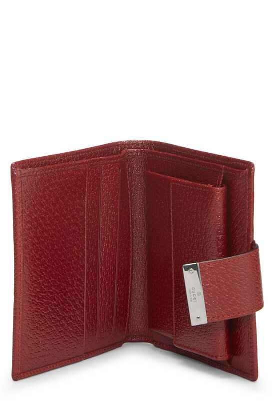 Red GG Canvas Compact Wallet, , large image number 5