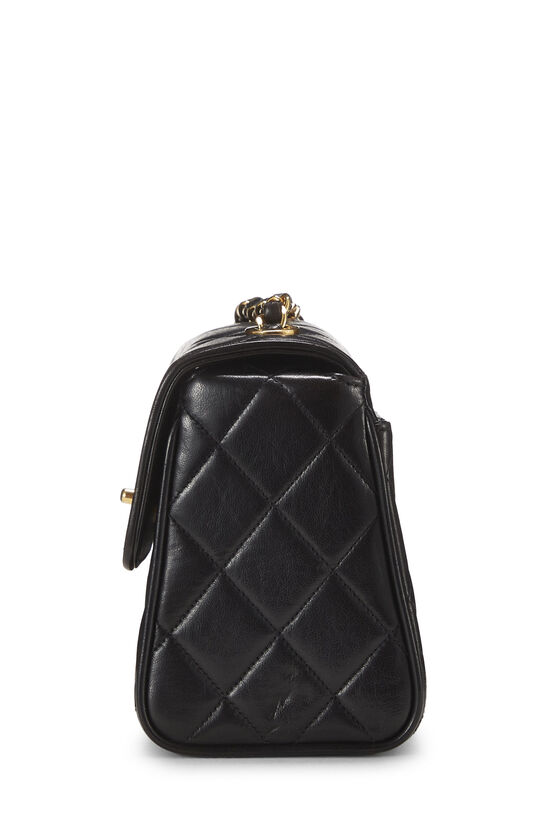 Chanel Black Quilted Lambskin Half Flap Mini Q6B0271IK9462 | WGACA