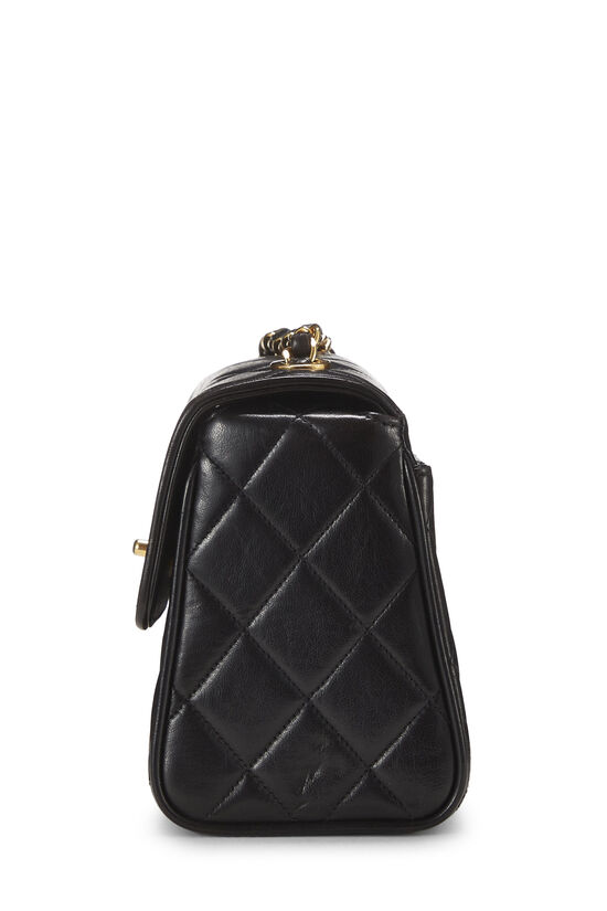 Black Quilted Lambskin Half Flap Mini, , large image number 2