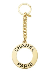 161 - Louis Vuitton Gold Fleur De Monogram Bag Charm and Chain