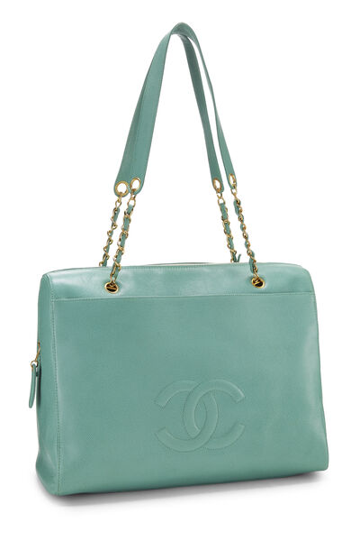 Green Caviar Zip Tote Large, , large