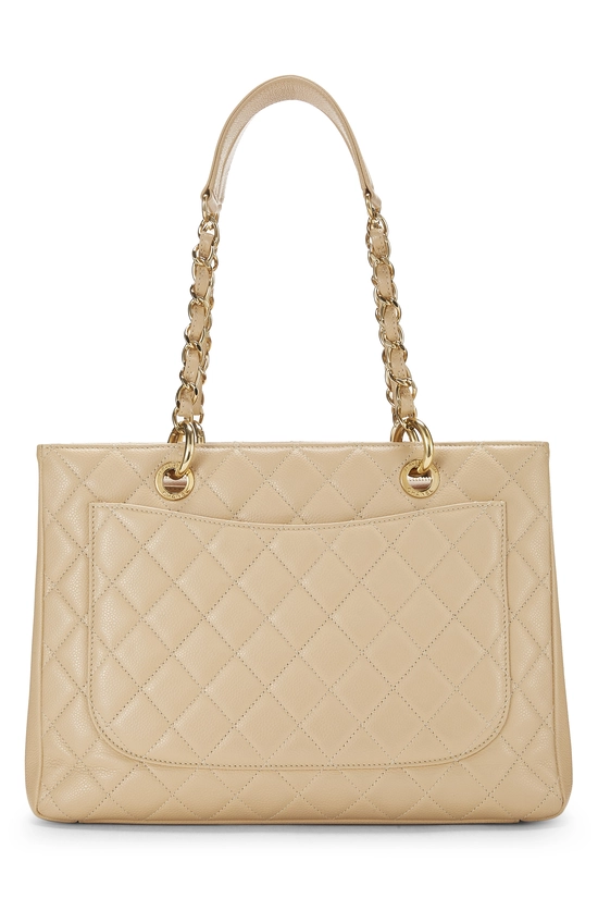 Beige Quilted Caviar Grand Shopping Tote (GST), , large image number 3