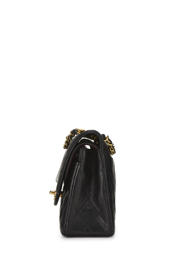 Black Quilted Lambskin Curved Flap Small, , large image number 2