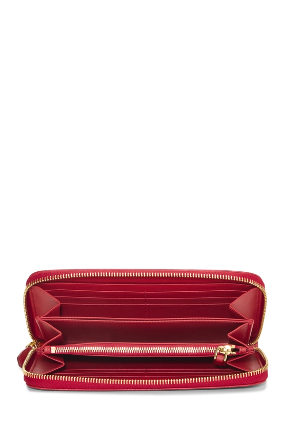 Red Vitello Move Zip Around Wallet, , large image number 3