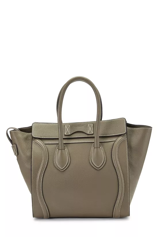 Grey Drummed Calfskin Luggage Micro, , large image number 3