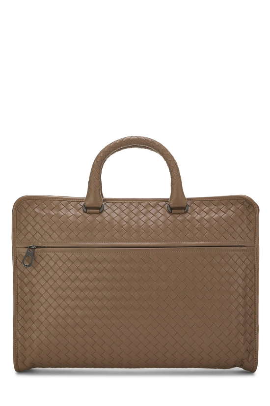 Brown Intrecciato Briefcase, , large image number 0