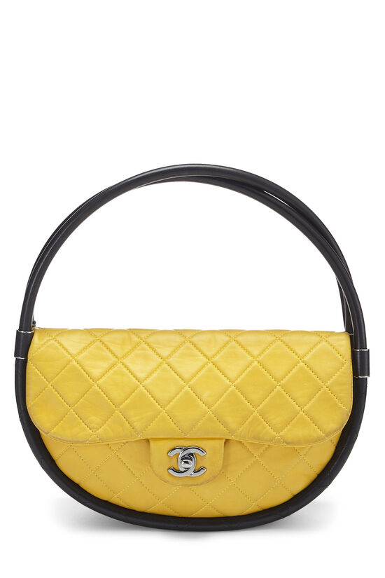 Chanel Yellow Quilted Lambskin Boy Bag Medium Q6B01A1IY7001