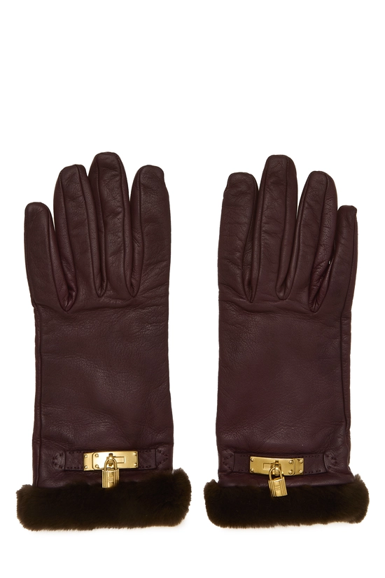 Burgundy Lambskin Gloves, , large image number 0