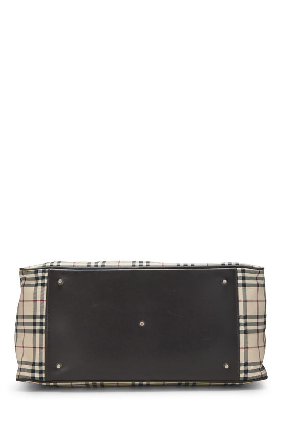 Brown Check Nylon Bowler Medium, , large image number 4