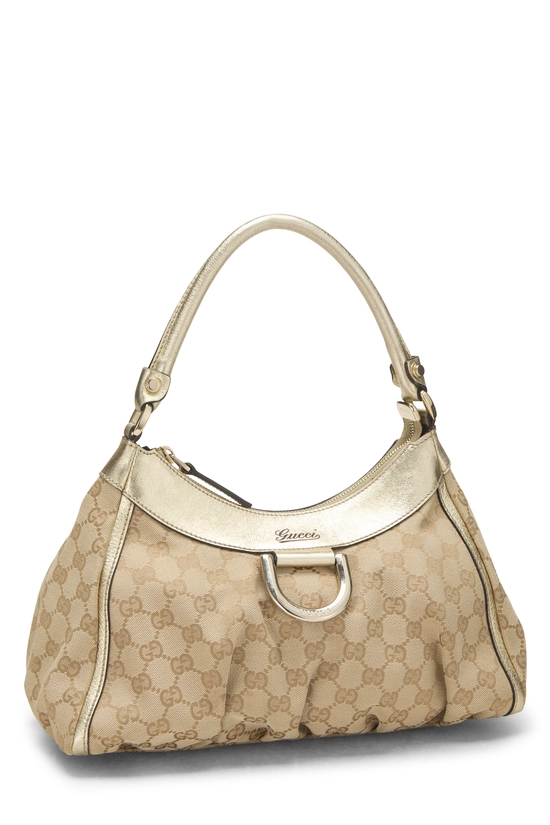 Gold Original GG Canvas D-Ring Abbey Shoulder Bag Small, , large image number 1