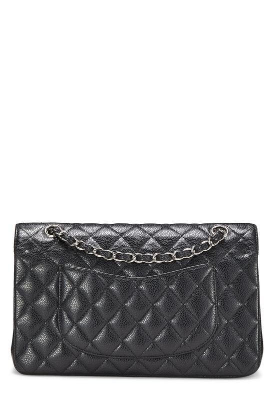 Black Quilted Caviar Classic Double Flap Medium, , large image number 5