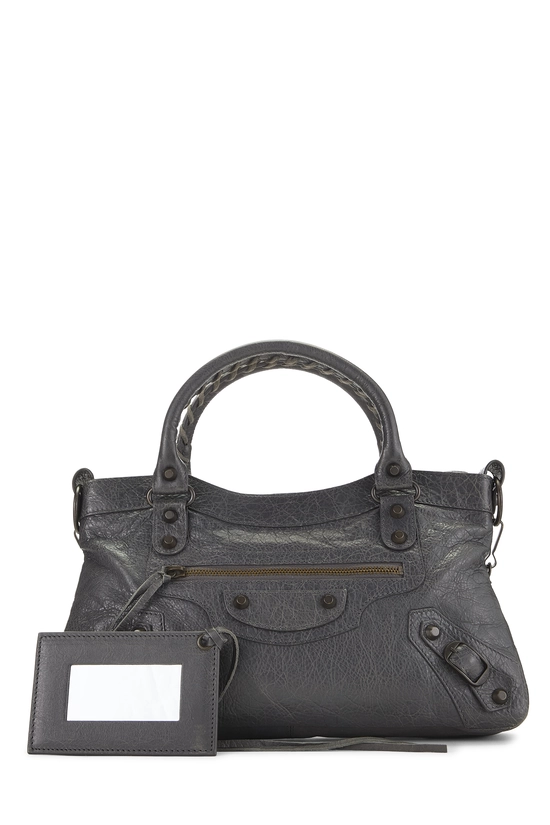 Grey Agneau Classic First Handbag, , large image number 0