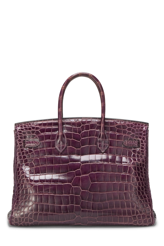 Amethyst Crocodile Porosus Birkin 35, , large image number 3