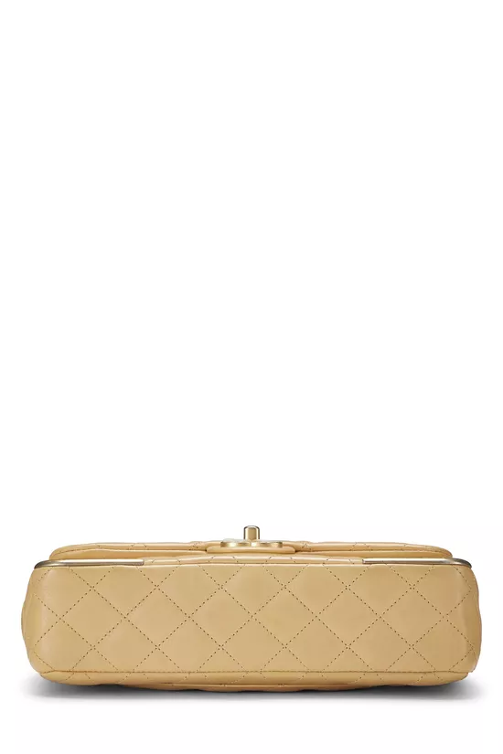 Paris-Cosmopolite Beige Chevron Lambskin Rock the Corner Flap Bag Medium, , large image number 4