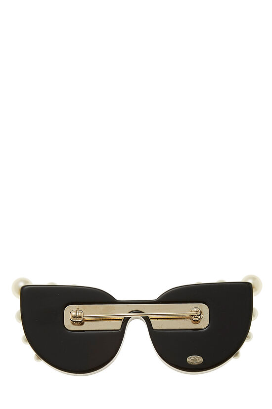 Black Acrylic Sunglasses Brooch, , large image number 2