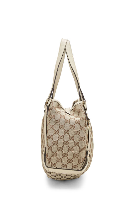 Cream GG Canvas Abbey Zip Tote Large, , large image number 2