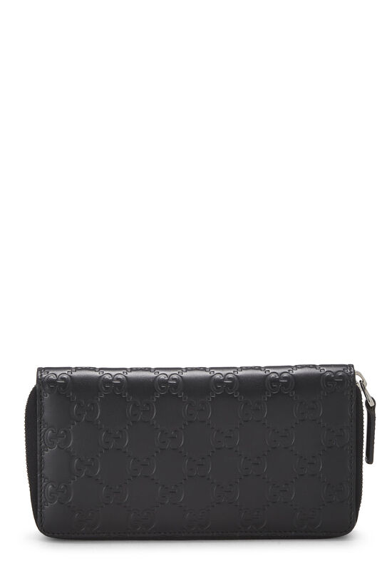 Black Guccissima Continental Zip Wallet, , large image number 2