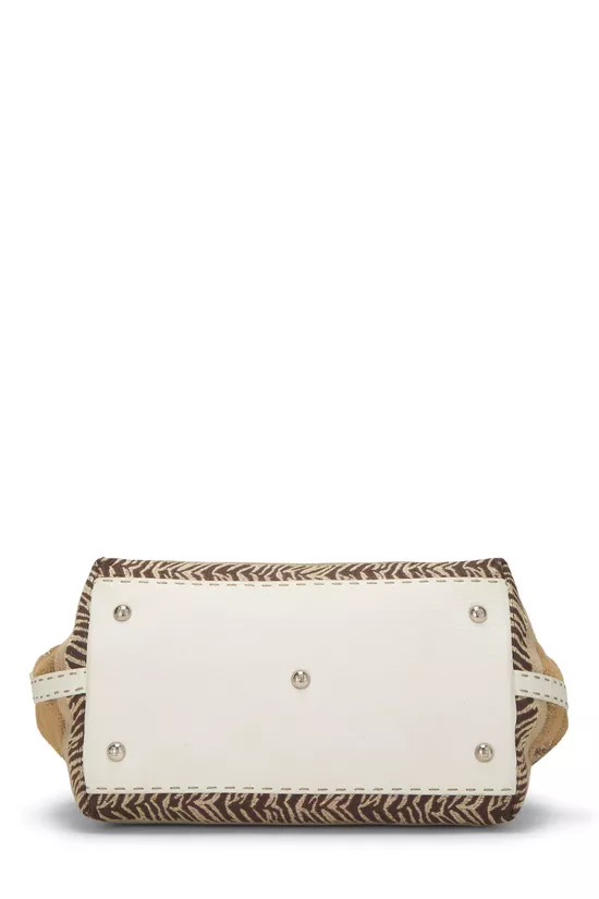 White Canvas Selleria Frame Bag, , large image number 4