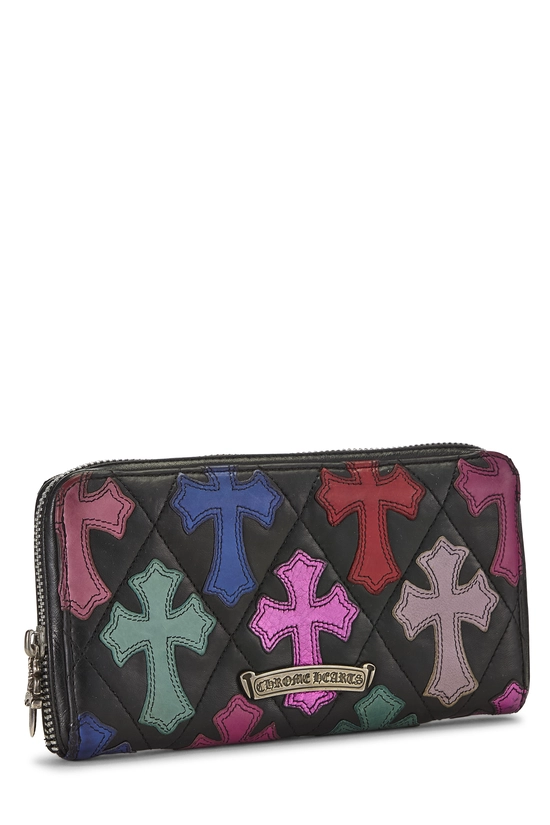 オーダー品　クロスマチzipウォレット Pre-Owned Multicolor Leather Cemetery Cross Zip-Around Wallet