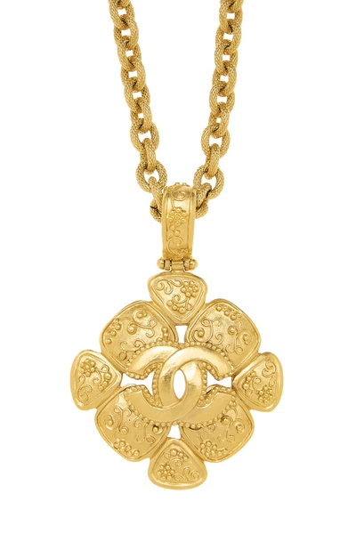 Gold Filigree Grapevine Necklace, , large