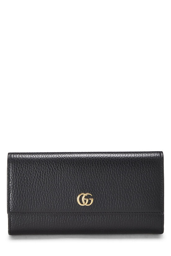 Black Leather GG Continental Wallet, , large image number 0