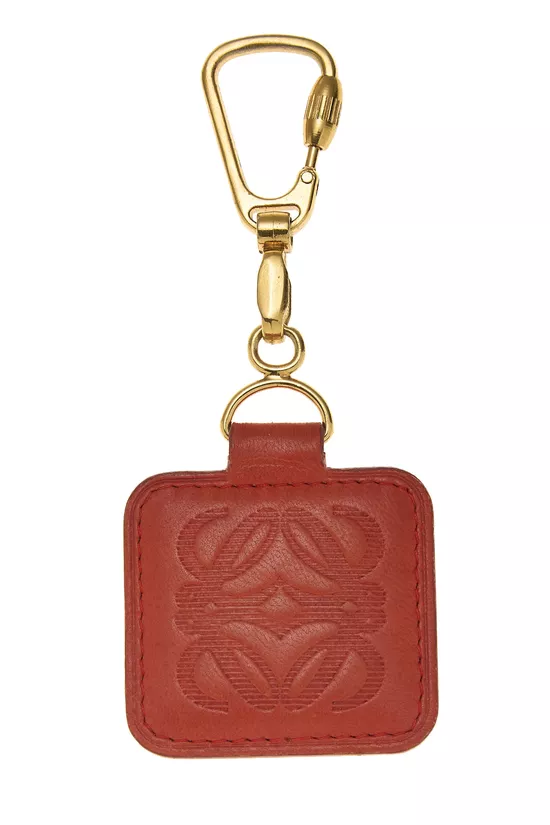 Orange Leather Anagram Keychain, , large image number 0