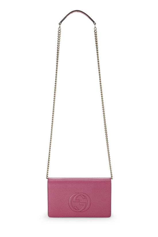 Pink Leather Soho Wallet On Chain (WOC), , large image number 2