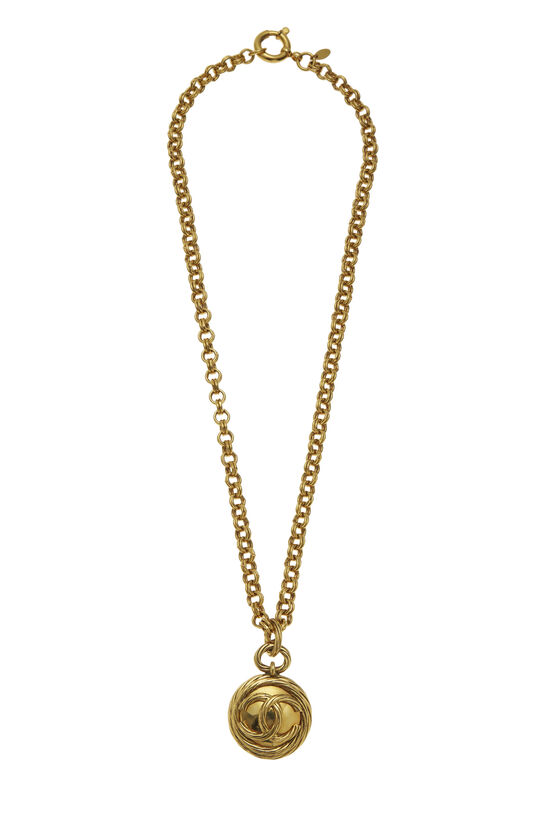 Gold Rope 'CC' Mirror Necklace, , large image number 0