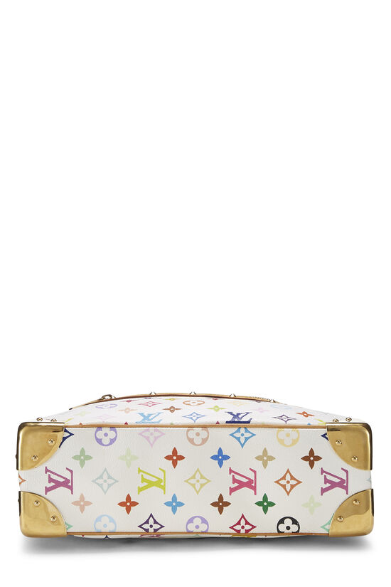 Louis Vuitton White Monogram Multicolore Boulogne Bag For Sale at