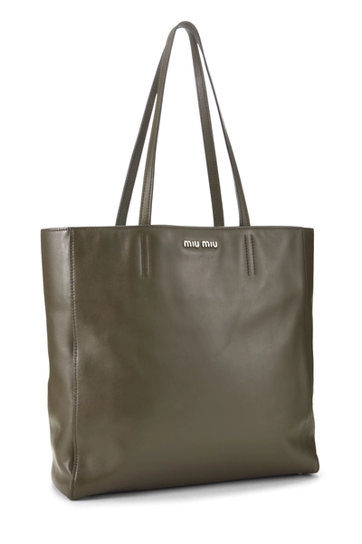 Green Calfskin Tote, , large