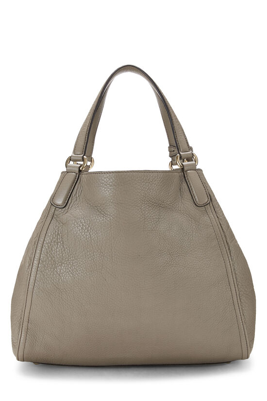 Grey Leather Soho Convertible Shoulder Bag, , large image number 3