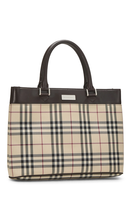 Brown House Check Jacquard Handbag Small, , large image number 1