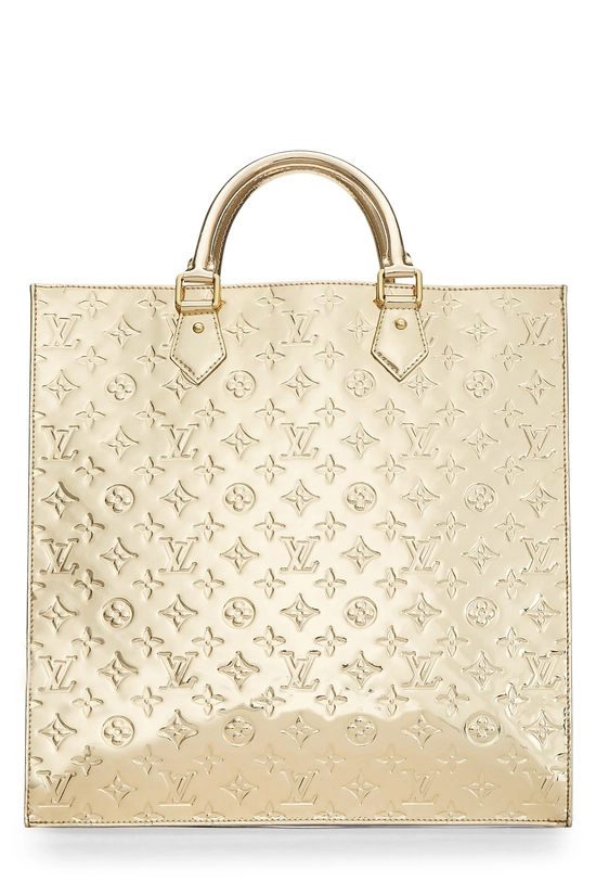 Gold Monogram Miroir Sac Plat, , large image number 0