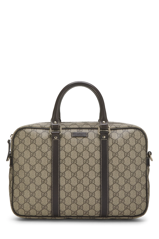 Brown GG Supreme Canvas Briefcase, , large image number 0